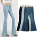 Women's Clothing Sexy Low Waist Slim Hip Hugging Raw Edge Flared Pants Women's Washed Micro Flared Denim Long Pants_mkmklike.com