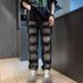 Retro Washed Distressed Patchwork Loose Straight Leg Jeans High Street Fashion Brand Men's Gradient Denim_mkmklike.com