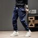 2024 New Elastic Waist Sports Jeans Men's Casual Fattened Plus Size American Straight Jeans Men's Trend_mkmklike.com