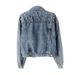 Chicco Cross-Border Women's Short Foreign Trade Beaded Pearl Loose Spring And Autumn New Denim Jacket_mkmklike.com