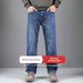 Pure Cotton Denim Men's Spring And Summer New Loose And Fattened Plus Size Jeans Men's Foreign Trade Large Straight Jeans Men_mkmklike.com