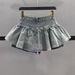 Black High Waist Single Breasted Layered Ruffled A Line Denim Skirt Bottoming Skirt Puffy Skirt For Women_mkmklike.com