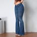 Women's Fashion Stretch Loose Denim Trousers Straight Leg Slightly Flared Pants Clothing_mkmklike.com