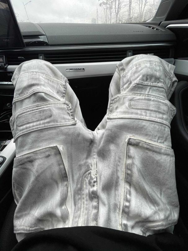 Men's Clothing Hiphop Heavyweight Multi Pocket Loose Overalls Wear Vibe High Street Dirty Design Wide Leg Jeans_mkmklike.com