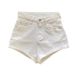 White Denim Shorts for Women European Style Slimming High-Waisted Tight Fitting Summer Hot Pants 2025 Korean Fashion Sexy_mkmklike.com