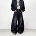 Vintage Washed Denim Jeans For Men – Distressed Wide-Leg Trousers With O-Ring Grommet Details (S-3XL)_mkmklike.com