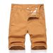 Men's Trendy Casual Denim Shorts Straight Leg Slim Fit Mid-Length Fashionable Non-Stretch Machine Washable Black Blue_mkmklike.com