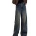 Fashionable Retro Straight-leg Jeans For Women, 2025 Autumn And Winter New Style, Petite Narrow Version, High-waisted,_mkmklike.com