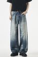 Xintang Men's Loose Straight Leg Jeans High Waist Retro Whiskered Washed Style A-Line Pants New Fashion High Street_mkmklike.com