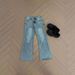 Women's High Waist Straight Leg Jeans - Vintage Washed Light Blue & Black - Stretch Cotton Denim Pants For Casual Wear_mkmklike.com
