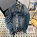 Men's Clothing Plaid Irregular Splicing Two Piece Design Denim Loose Jacket Brand Top Clothes_mkmklike.com