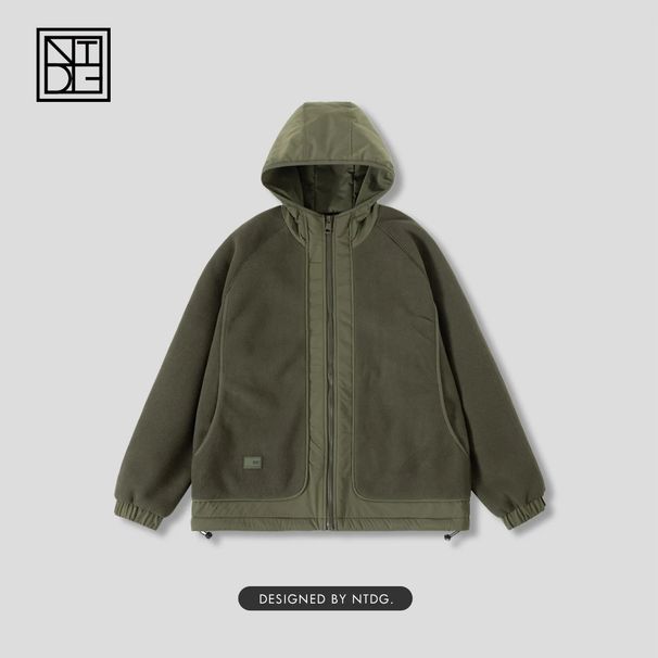 Autumn Winter High-Quality Patchwork Fleece Hooded Cotton Comfortable Versatile Fashionable Elegant Men's Casual Jacket_mkmklike.com