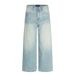 Punk Washed Denim Men's Wide-Leg Loose Vintage Frayed Hem Casual Straight-Leg Pants Trendy_mkmklike.com