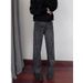 Men's Clothing Black And Gray Washed Scimitar Jeans For Men Spring And Autumn Splicing Design Flared Pants Retro Trousers Trend_mkmklike.com