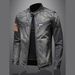 Loom Autumn Winter New Retro Trdy Brand European American Street Riding Stand Collar Motorcycle Youth Zipper Dim Jacket_mkmklike.com