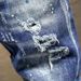 Men's Clothing High Street Fashion Brand Fashion Black Ripped Jeans For Men Young Men Diamond Studded Elastic Slim Fitting Skinny Pants Trend_mkmklike.com