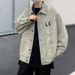 Loom High Street Hong Kong Style Cross Retro Lapel Denim Men's European A American Jacket Couple Casual Workwear Trey_mkmklike.com