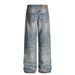 Washed Jeans For Men Vintage Water Ripple 3D Digital Print Chain Pendant Niche Loose Straight Long Pants Trendy_mkmklike.com