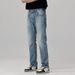Men's Clothing Retro Straight Jeans Trendy All Match Heavy Washed Slim Large Size Jeans_mkmklike.com