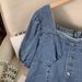 Women's Clothing 120/300 Catties Plus Size Women's Square Neck Back Zipper Denim Dress Overseas Fat People Fat Woman Clothes_mkmklike.com
