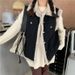 Women's Clothing Denim Vest With Sherpa Collar – Sleeveless Oversized Fleece-Lined Jacket For Casual Winter Wear_mkmklike.com