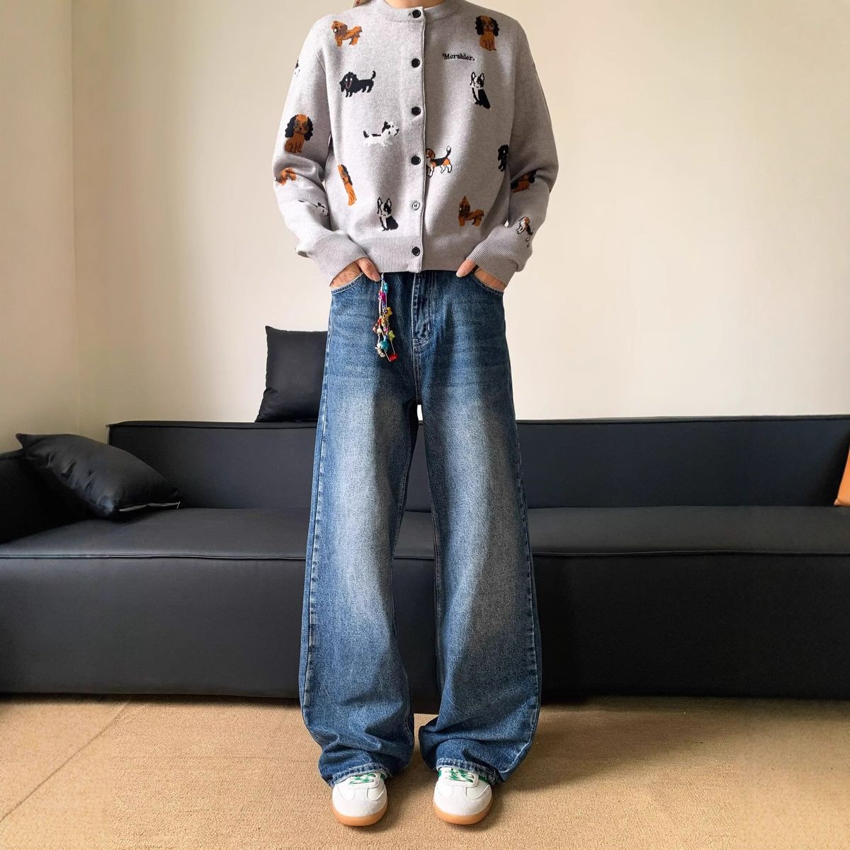 Men's Clothing Men's Classic Straight-Leg Jeans – Trendy High-Street Denim Pants With Zip Fly (Blue, M-3XL, Cotton Blend, Everyday Casual Wear)_mkmklike.com