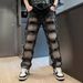 Men's Ripped Jeans Spring Double Line Dyed Seams New Style Denim_mkmklike.com