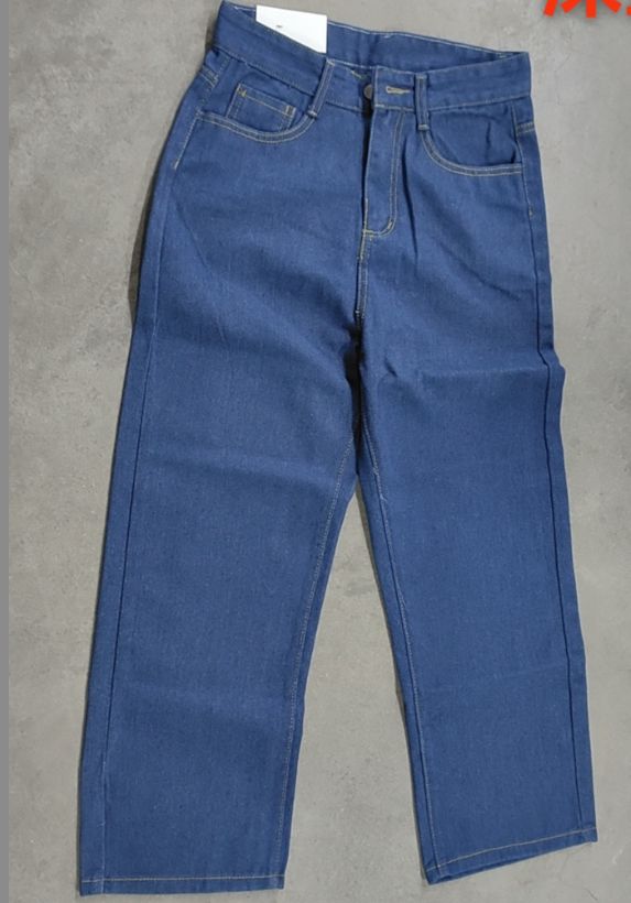 Women's Clothing Straight High Waist Jeans For Female Students Loose Retro Wide Leg Style Mopping Pants_mkmklike.com