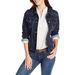 Women's Slim Fit Denim Jacket - Stretch Cotton Casual Coat (Blue/Black/Light Blue/Dark Blue), S-3XL_mkmklike.com