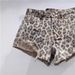 Leopard Print High-Waisted Denim Shorts for Women Summer 2026 European American Style Irregular Ripped And Frayed Wide Leg Hot Pants_mkmklike.com