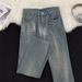 Men's Distressed Gradient Blue Jeans - Loose Fit Straight Leg Vintage Streetwear Pants (Sizes S-3XL)_mkmklike.com