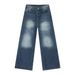 Men's Clothing Retro Loose Fit Jeans For Men Washed Casual Straight Leg Wide Leg Floor Length Pants For Formal & Casual_mkmklike.com