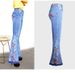 Women's Clothing Wide Leg Pants Denim Bell Bottoms Women's Embroidered Embroidered Trousers_mkmklike.com