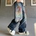Men's Clothing Embroidered Jeans Unisex Streetwear Embroidered Jeans – Unisex Heavy-Duty Studded Denim Pants (L-XXXL) | Vintage Washed Blue_mkmklike.com