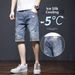 Men's Summer Thin Casual Ripped Slim Fit Jeans Loose Versatile Five Point Riding Shorts Trendy_mkmklike.com