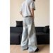 Men's Streetwear Deconstructed Wide-Leg Jeans – Vintage Washed Light Blue (S-3XL)_mkmklike.com