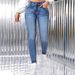Women's High-Stretch Skinny Ankle Jeans - Slimming & Comfortable Denim Pants For Everyday Wear_mkmklike.com