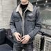 Denim Jacket Men's Autumn And Winter Fleece Thickened American Trendy Jacket Men's Handsome Lamb Wool Cotton Jacket Top_mkmklike.com