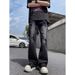 Yellow Mud Ripped Jeans 2024 New Men's Summer Thin Straight Loose American High Street Pants Trendy Brand_mkmklike.com