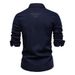 Men's Clothing New Men's Casual Shirt Size Solid Color Pocket Decoration Long Sleeve Shirt Men_mkmklike.com