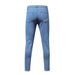 Men's Slim Fit Destroyed Jeans - Stretch Skinny Denim Pants With Ripped Details (Blue, S-XXXL)_mkmklike.com