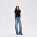 2026 New Spring/Summer Lyocell High-End Women's Jeans, Non-Stretch, Loose Fit, High Waist, Cropped Straight Wide-Leg_mkmklike.com