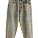 Retro Yellow Mud Dyed Harem Jeans For Men Loose Straight Leg Casual Long Trousers Spring Autumn Trendy Versatile_mkmklike.com