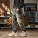 Men's Clothing Streetwear Men's Jeans Patchwork Multiple Pockets Trendy Loose Fit Long Jeans_mkmklike.com