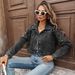 K New Nail Bead Loose Slimming Casual Short Denim Top Jacket For Women_mkmklike.com