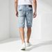 Men's Clothing Men’s Stretch Denim Shorts – Trendy Splatter Paint Design, Relaxed Fit (Sizes S-2XL)_mkmklike.com