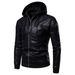 Men's clothing leather jacket Handsome leather jacket with cotton thickened motorcycle pilot autumn and winter coat_mkmklike.com