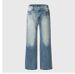 Men's Vintage Washed Blue Denim Work Pants – High Street Loose Fit, Distressed Straight-Leg (S-XXXL, Retro Streetwear, Spring Collection)_mkmklike.com