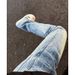 Vintage Blue Cracked Denim Pants – High Street Retro Unisex Loose Fit Straight Leg Casual Trousers For Men & Women_mkmklike.com