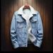 Northfold 2023 Autumn Winter Loose Workwear Jacket Fleece Lined Thick Versatile Trendy Men's Denim Clothing_mkmklike.com
